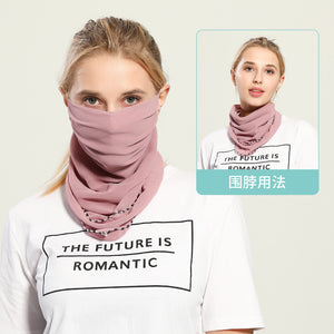 Spring And Summer Sun-resistant Silk Scarves Scarf Large Face Mask Women's Neck Guard Breathable Mask All Face Covering UV-Prote