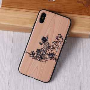 Imitative Wood Cover For 6 7 7Plus 8 8Plus X XS Max 3D