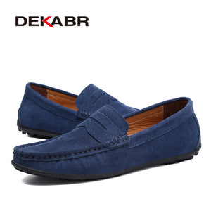 Moccasins Men Loafers High Quality Genuine Leather Shoes Men Flats Lightweight Driving Shoes