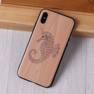 Imitative Wood Cover For 6 7 7Plus 8 8Plus X XS Max 3D