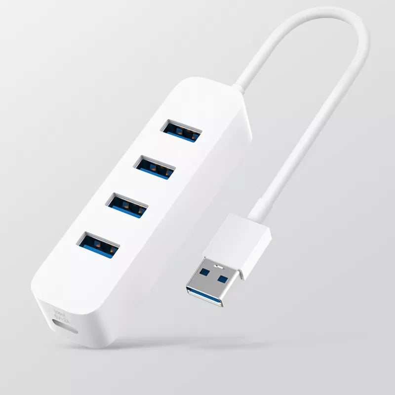 Xiaomi 4 Ports USB3.0 Hub with Stand-by Power Supply Interface USB Hub Charger Extender Extension Connector Adapter for Mobile Phone Tablet Computer