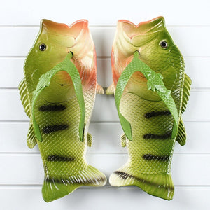 Summer Runwar Shoes Fish Slippers Flip Flops Unisex Beach Slippers Men Slides Light Man's Funny Slippers