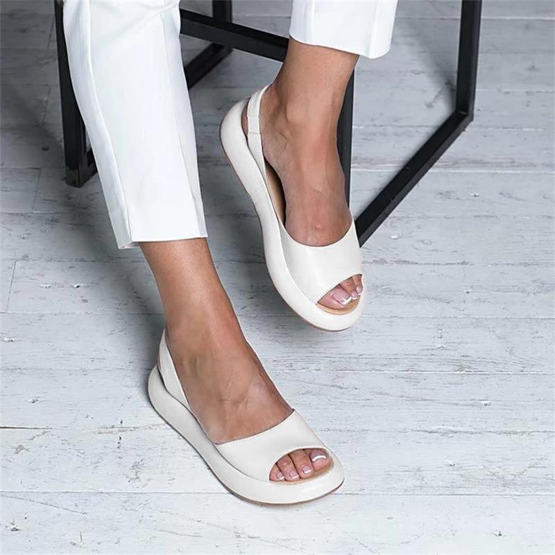 Summer Women Sandals Fish Mouth Elegant  Ladies Shoes Slip On Solid  Female Single Shoes Casual Soft Office Flats Dropshipping