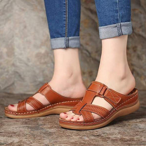 Women's Summer Open Toe Comfy Sandals Super Soft Premium Orthopedic Low Heels Walking Sandals Drop Shipping Toe Corrector Cusion