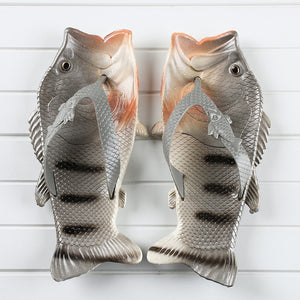 Summer Runwar Shoes Fish Slippers Flip Flops Unisex Beach Slippers Men Slides Light Man's Funny Slippers
