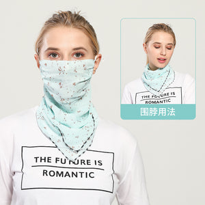 Spring And Summer Sun-resistant Silk Scarves Scarf Large Face Mask Women's Neck Guard Breathable Mask All Face Covering UV-Prote