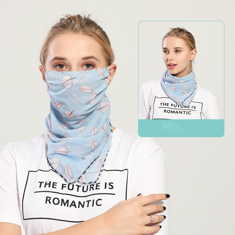 Spring And Summer Sun-resistant Silk Scarves Scarf Large Face Mask Women's Neck Guard Breathable Mask All Face Covering UV-Prote