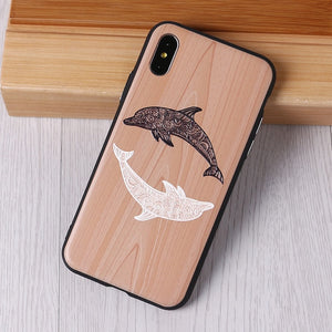 Imitative Wood Cover For 6 7 7Plus 8 8Plus X XS Max 3D