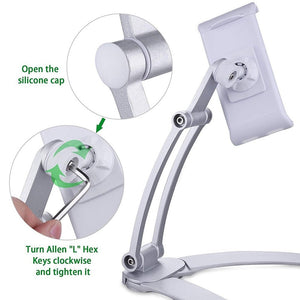 Kitchen Tablet Stand Wall Desk Tablet Mount Stand Fit For 5-10.5 inch Width Tablet  Metal Bracket Smartphones Holders