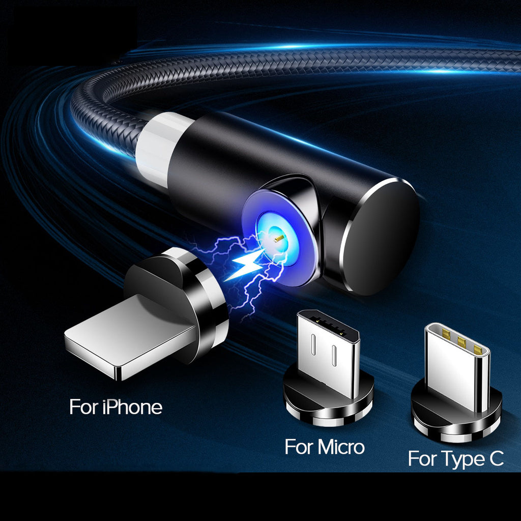 2m Magnetic Cable Micro USB Type C Adapter Charger Fast Charging For Magnet  Cord