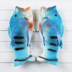 Summer Runwar Shoes Fish Slippers Flip Flops Unisex Beach Slippers Men Slides Light Man's Funny Slippers