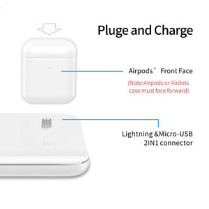 3 In 1 Mobile Phone Watch Headset Wireless Charger Stand For iPhone Airpods iWatch 1 2 3 4 Wireless Charging