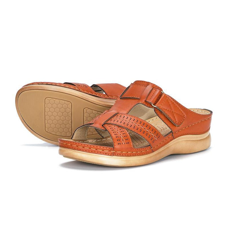 Women's Summer Open Toe Comfy Sandals Super Soft Premium Orthopedic Low Heels Walking Sandals Drop Shipping Toe Corrector Cusion