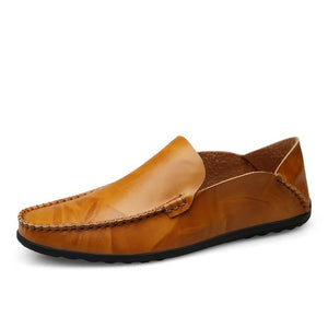 Men Designer Man Casual Shoes Brand Genuine Split Leather Shoes Italy Men Sneakers Non-slip Loafers Flats Driving Men Shoes