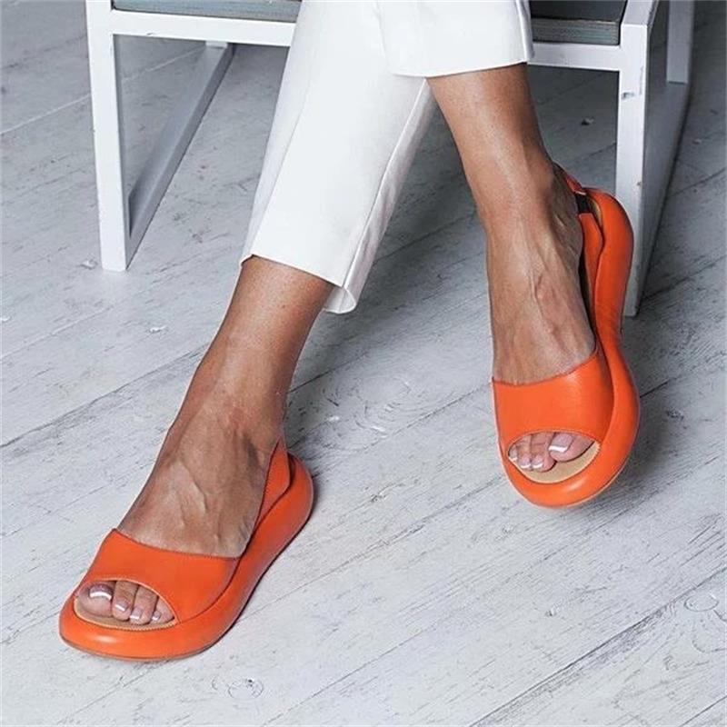 Summer Women Sandals Fish Mouth Elegant  Ladies Shoes Slip On Solid  Female Single Shoes Casual Soft Office Flats Dropshipping
