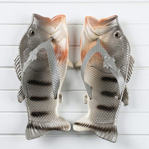 Summer Runwar Shoes Fish Slippers Flip Flops Unisex Beach Slippers Men Slides Light Man's Funny Slippers