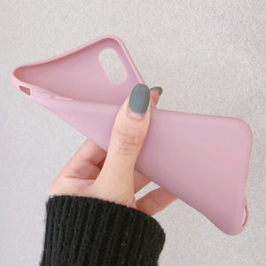 Solid Color Silicone Couples Cases For iphone