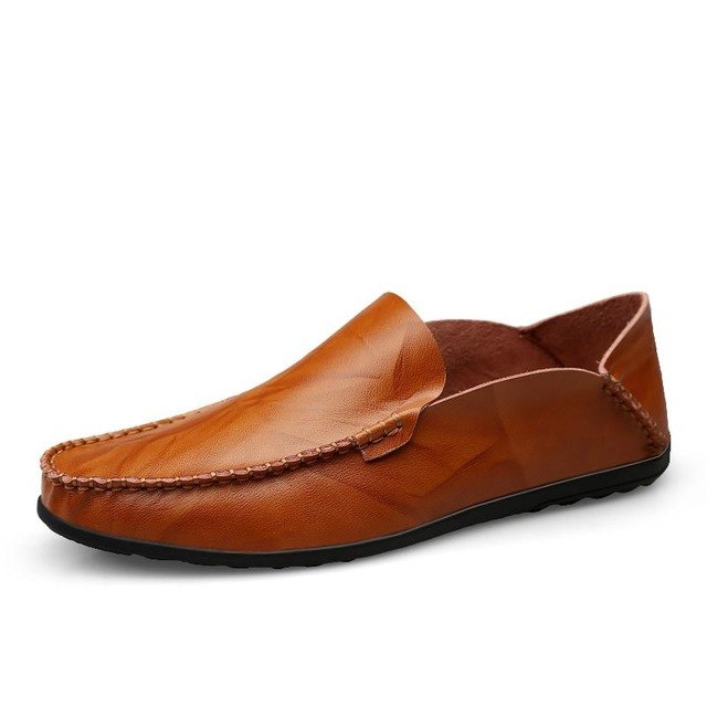 Men Designer Man Casual Shoes Brand Genuine Split Leather Shoes Italy Men Sneakers Non-slip Loafers Flats Driving Men Shoes