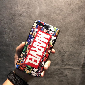 Fashion 3D Marvel Angry Embossed Captain America Iron Man Heroes Case for iPhone X XS Max XR 5 5S SE 6 6S 7 8 Plus Cover fundas