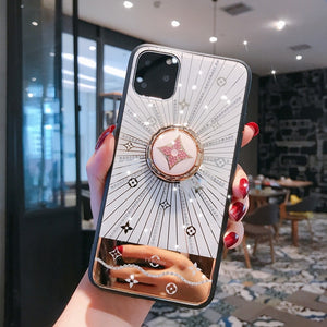 For Apple iphone 11 Case Luxury Diamond With Ring Stand Gold protective back cover case for iphone 11 Pro Max iphone11 11Pro