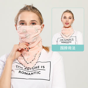 Spring And Summer Sun-resistant Silk Scarves Scarf Large Face Mask Women's Neck Guard Breathable Mask All Face Covering UV-Prote