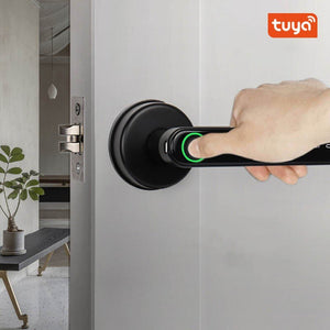 HAISUNY Tuya APP Bluetooth WiFi Indoor Smart Door Lock Biometric Fingerprint Lock Password Key Unlock Electronic Digital Lock