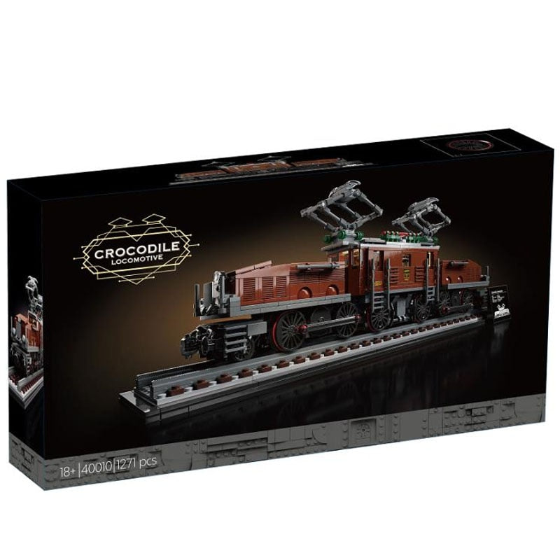 1271pcs Crocodiled Locomotived Train Model Building Blocks Bricks Toy Fit Technic 21005 21006 16055 10277 Toys For Children Gift