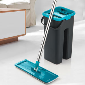Magic Cleaning Microfiber Mop and Bucket Free Hand Mop with Bucket Floor Flat Mop Home Kitchen Floor Cleaner tool Drop Shipping
