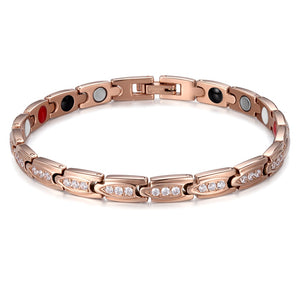 RainSo Stainless Steel Fashion Gold Magnetic Women Bracelets Health Elements Bio Energy Therapy Jewelry Friendship Gift 2020