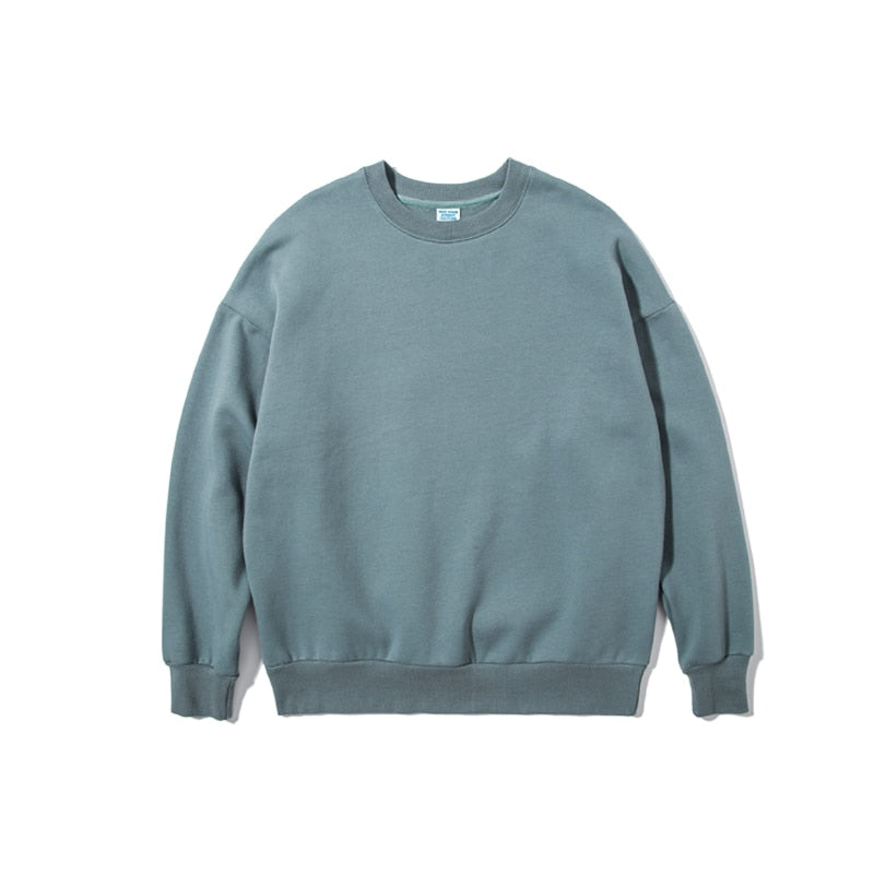 INFLATION 2020 Winter Men Thick Fleece Sweatshirt Unsex Hip Hop Multi-color Sweatshirt Men Solid Basic Winter Sweatshirts 166W17