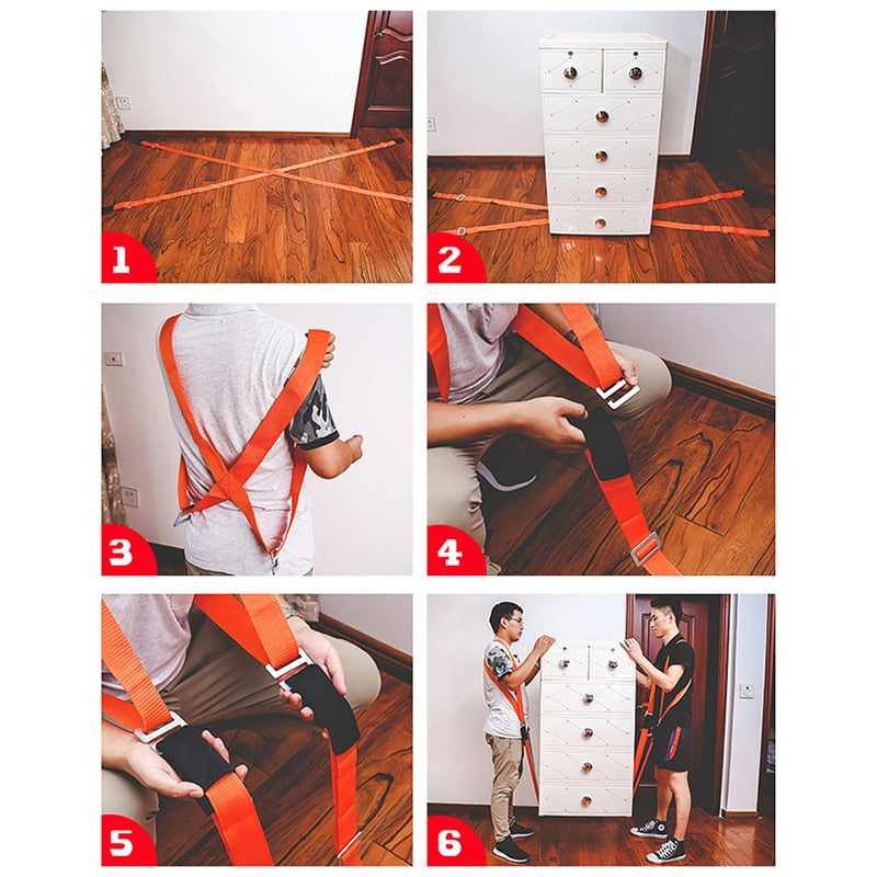 Non-Slip Furniture Moving Strap Wrist/Shoulder Dolly Forearm Forklift Lifting Moving Strap Transport Belt Carry Cords Mover Rope