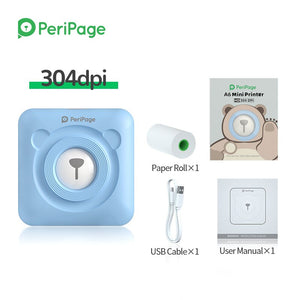 PeriPage Portable Thermal Bluetooth Printer 304dpi Thermal Picture Photo label Mini Printer for Android IOS Mobile Phone