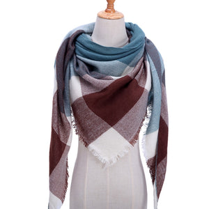 Designer 2020 knitted spring winter women scarf plaid warm cashmere scarves shawls luxury brand neck bandana pashmina lady wrap