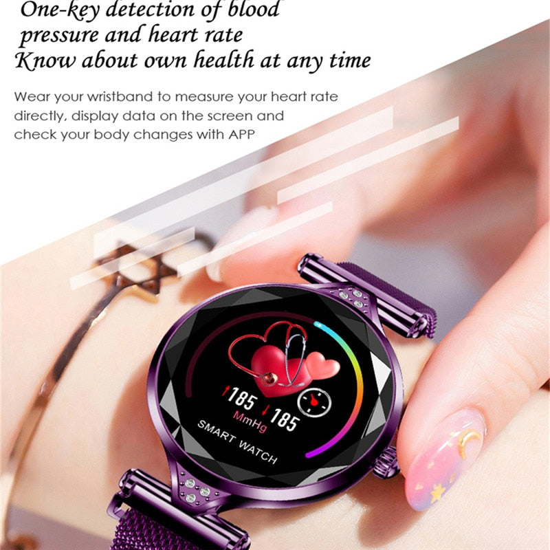 Lady Smart Watches Fashion Women Watch Heart Rate Monitor Fitness Tracker Women Smartwatch Bluetooth Waterproof Smart Bracelet