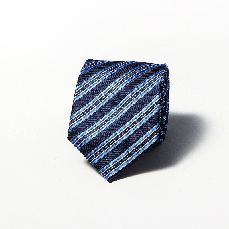 Luxury Fashion Striped Plaid Men's Tie Red Blue Grey Classic Neck Ties Leisure Business Wedding High Quality 8cm Silk Necktie