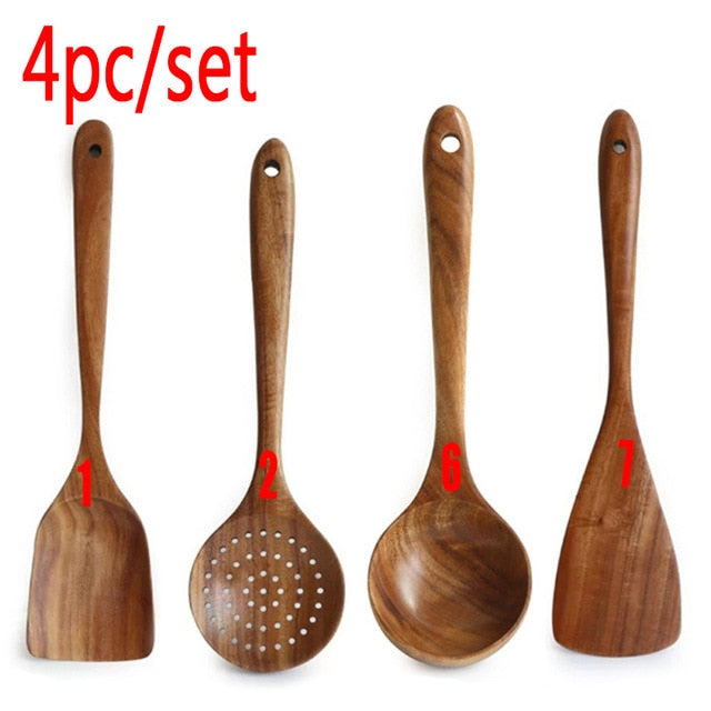 Wooden kitchen tool kit