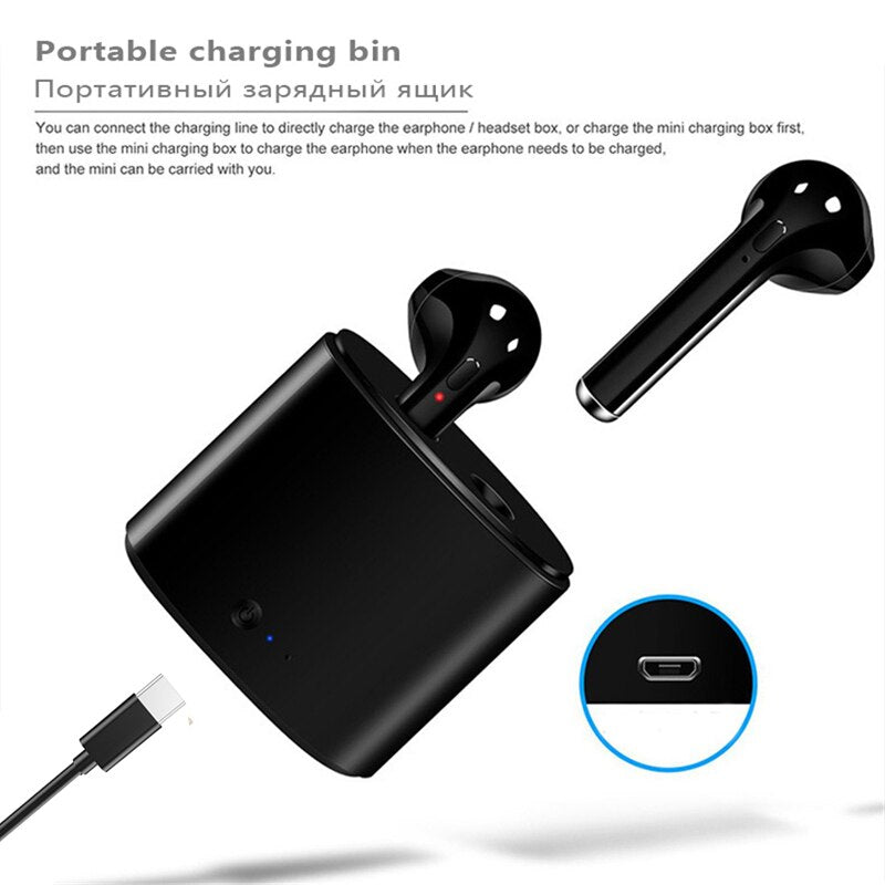 I7s TWS écouteur sans fil Bluetooth 5.0 écouteurs sport écouteurs casque avec micro pour téléphone intelligent Xiaomi Samsung Huawei LG
