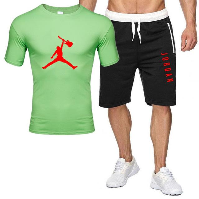 2piece set men outfits jordan 23 t-shirt shorts summer short set tracksuit men sport suit jogging sweatsuit basketball jersey