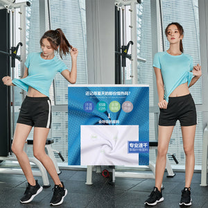 Femmes été t-shirts coupe ajustée pour le Sport Fitness Yoga à manches courtes Yoga haut maille femmes séchage rapide gymnase T-Shirt vêtements de Sport