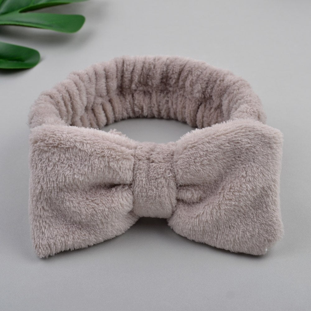 Wash Face Bow Hairbands For Women Girls