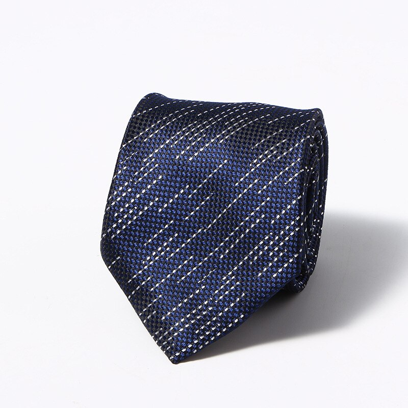 Luxury Fashion Striped Plaid Men's Tie Red Blue Grey Classic Neck Ties Leisure Business Wedding High Quality 8cm Silk Necktie
