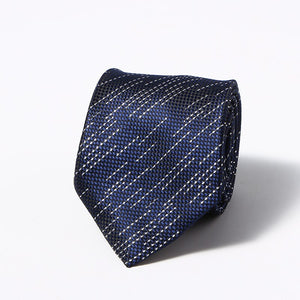 Luxury Fashion Striped Plaid Men's Tie Red Blue Grey Classic Neck Ties Leisure Business Wedding High Quality 8cm Silk Necktie