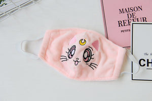 Japanese New Cute Sailor Moon Luna cat Masks Cosplay Props Anime Cartoon Breathable Mask Clothing Accessories For Women Men Gift