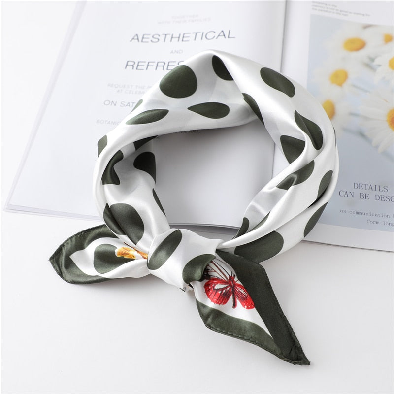 Women Square Silk Scarf Chiffon Satin Lady Hair Neck Foulard  Scarves Shawl Wrap Female Bandana Head Kerchief Hijab Headband