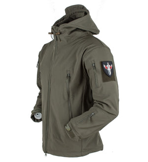 Army Shark Skin Soft Shell Clothes Tactical Windproof Waterproof jacket men Flight Pilot Hood Coat Military Field bomber Jacket