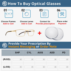 MERRYS DESIGN Men Titanium Alloy Optical Glasses Frame Ultralight Square Myopia Prescription Eyeglasses Antiskid Silicone S2186