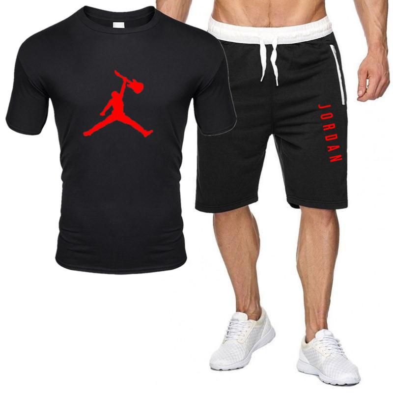 2piece set men outfits jordan 23 t-shirt shorts summer short set tracksuit men sport suit jogging sweatsuit basketball jersey