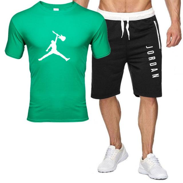 2piece set men outfits jordan 23 t-shirt shorts summer short set tracksuit men sport suit jogging sweatsuit basketball jersey