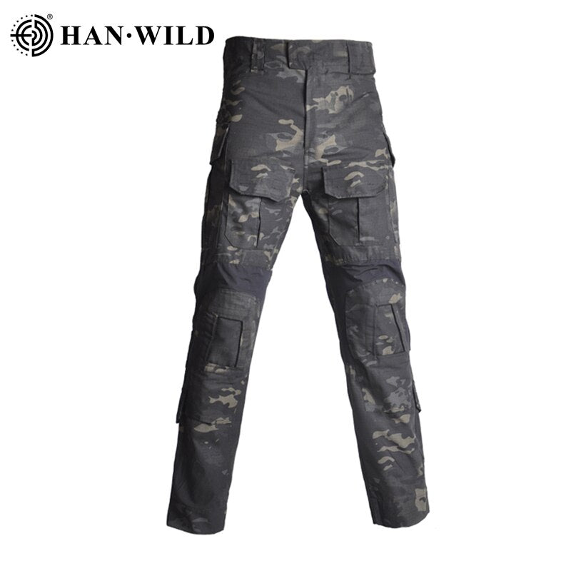 Pantalon de chasse G3 costume tactique Militaire uniforme Multicam Forces costume chemise de Combat pantalon tactique Airsoft Militaire avec tampons