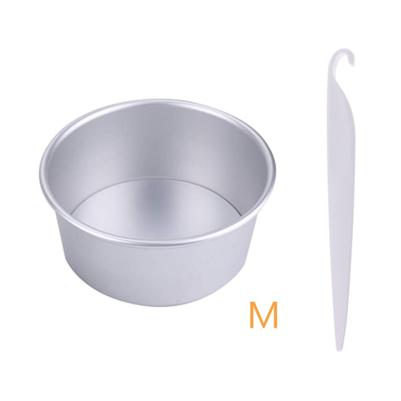 4/6/8 Inch Round Cake Pan Set With Removable Bottom Aluminum Alloy Chiffon Cake Mold/Mould Set 3 Tier Round Cakes Tins C019